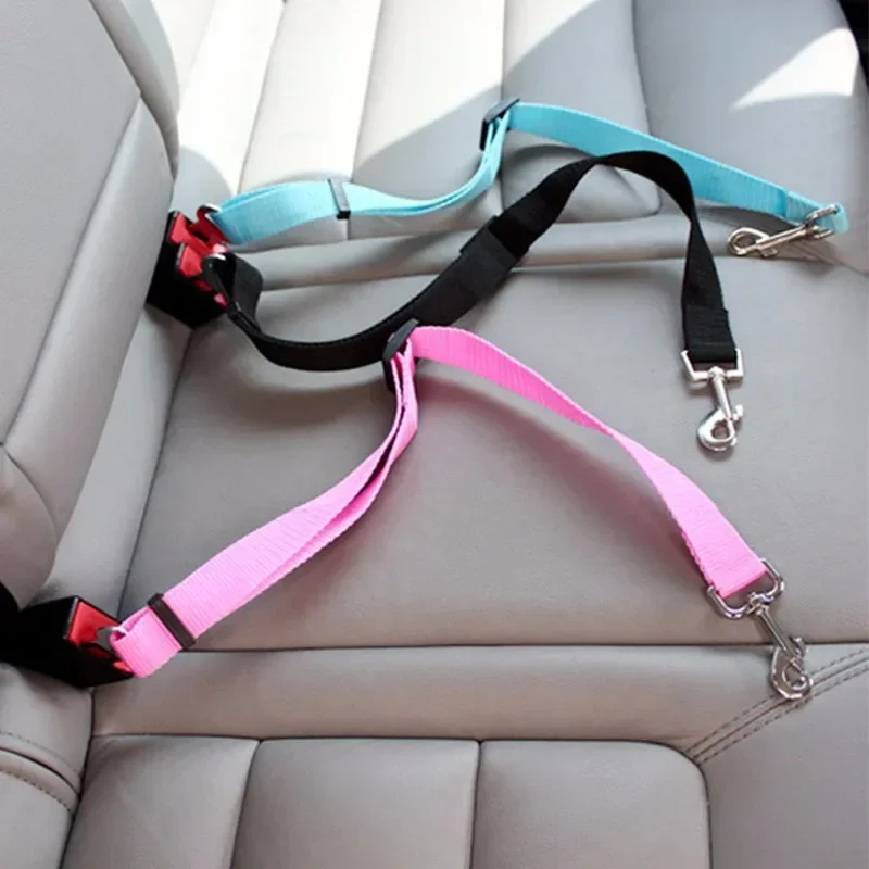Adjustable Pet Car Seat Belt & Leash – Dual-Function Safety Strap – TetherPaw™