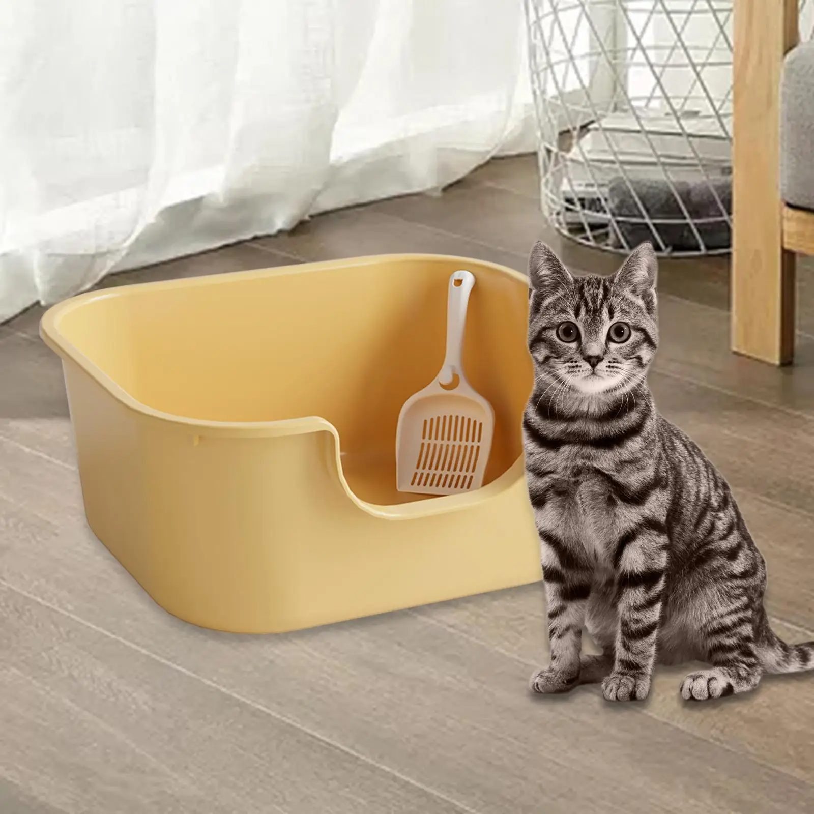 Open Top Cat Litter Box, Easy-Clean & Reusable – Trayzo™