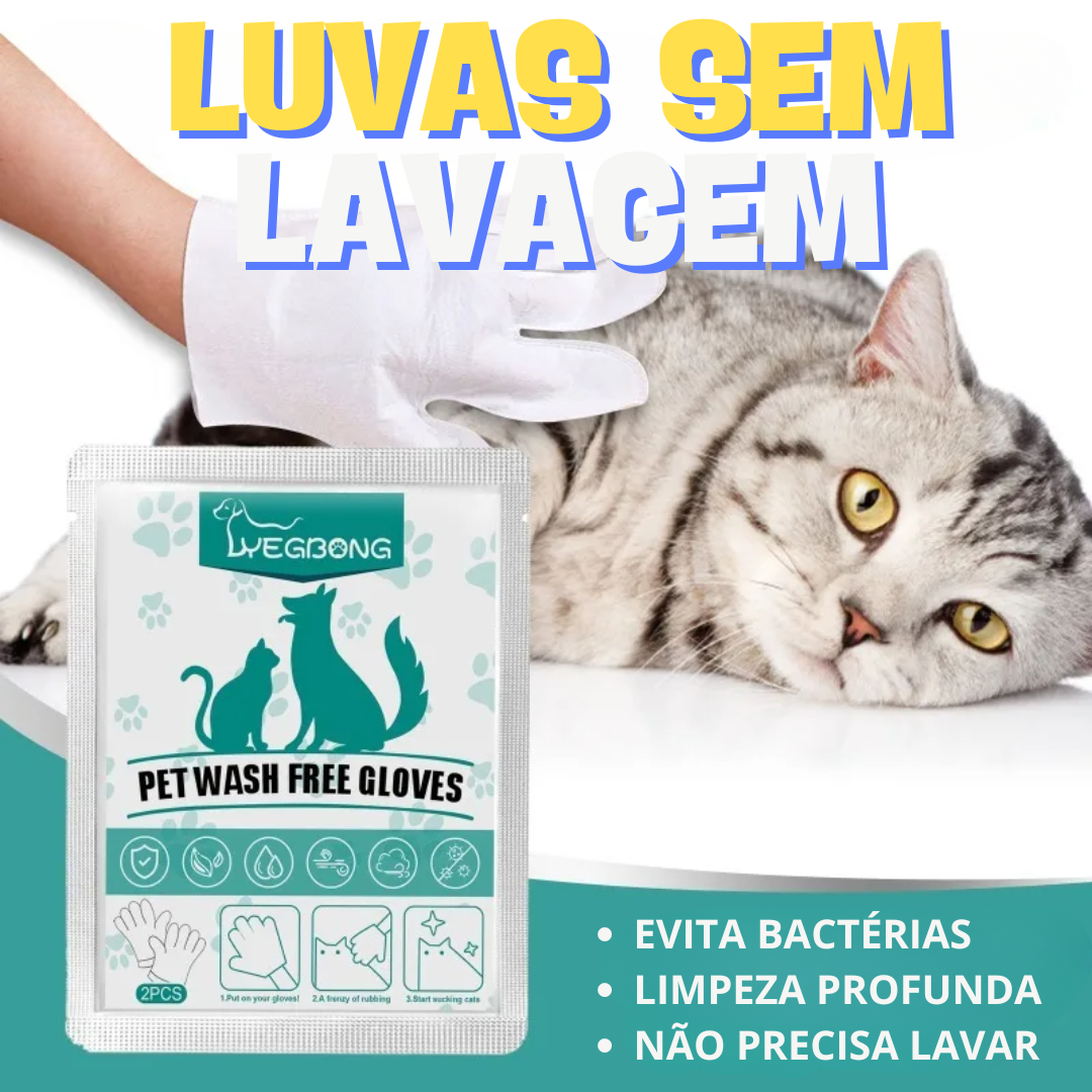 Waterless Pet Cleaning Gloves for Dogs & Cats, 6 PCS – Wipzo™