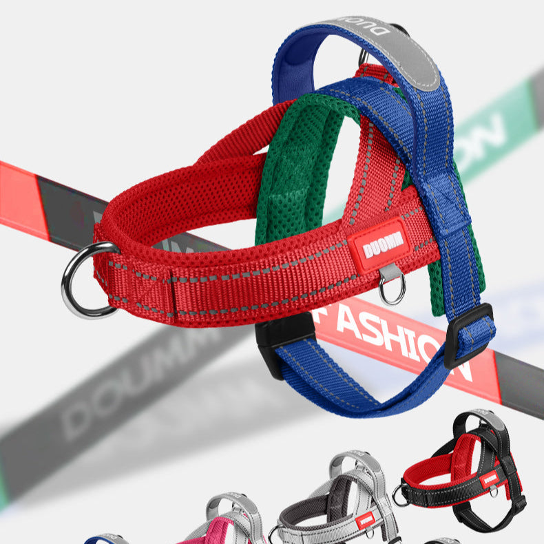 Soft Nylon Pet Chest Harness with Reflective Strip – Ondera™