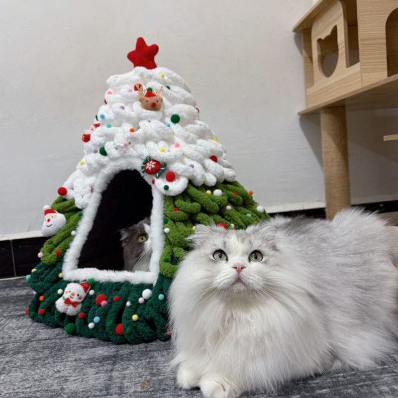 Christmas Tree Pet Cave Bed DIY Decorating Kit – MerryNook™