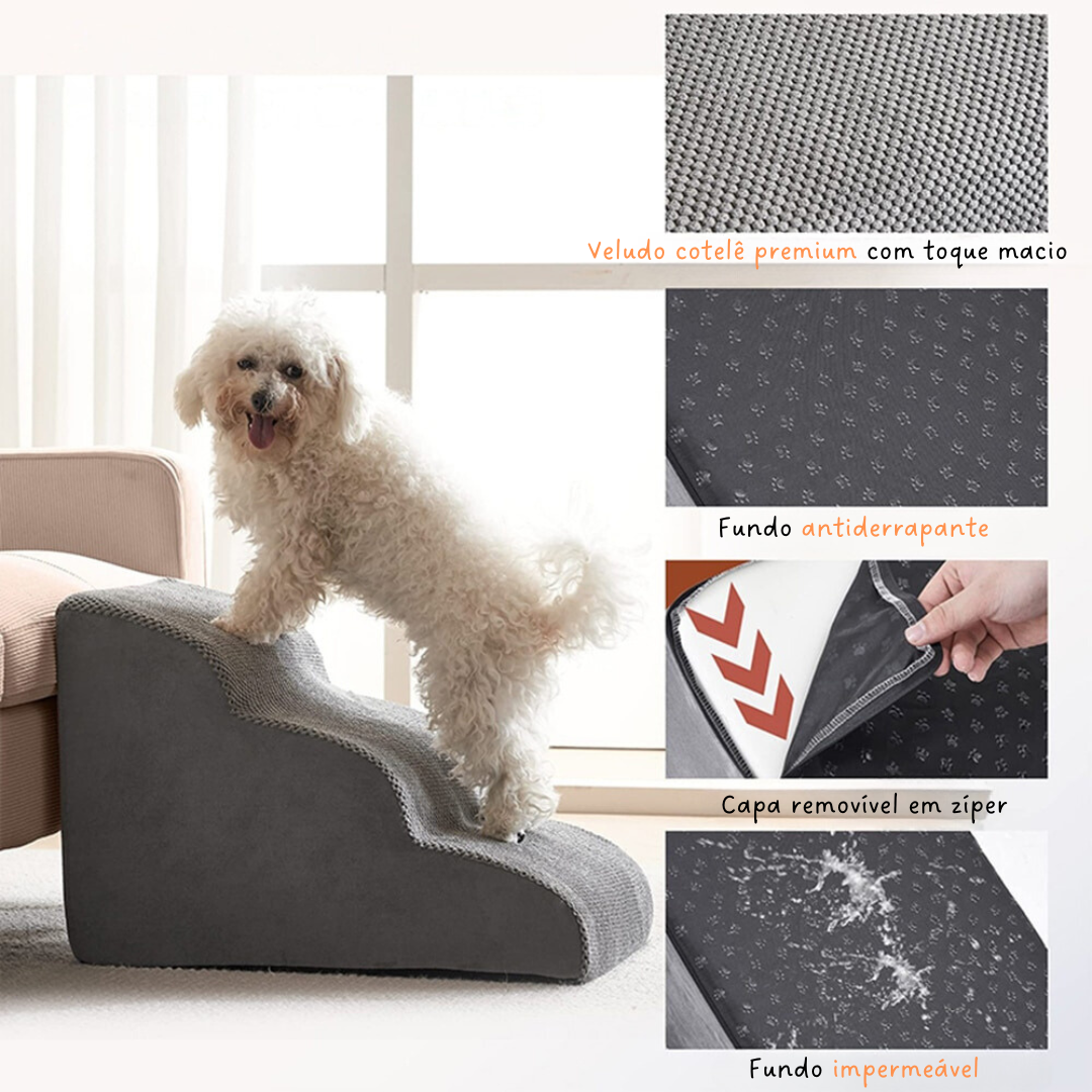 Non-Slip Memory Foam Pet Stairs for Dogs & Cats – Klimbo™