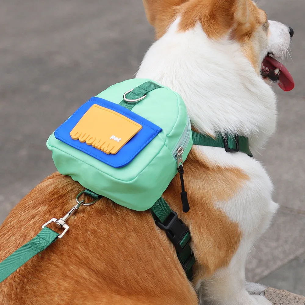 Backpack-Style Collar & Leash Set for Medium to Large Dogs – Wagport™