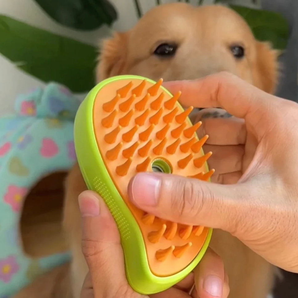 3-in-1 Steam Pet Grooming Brush for Dogs & Cats – Steamly™