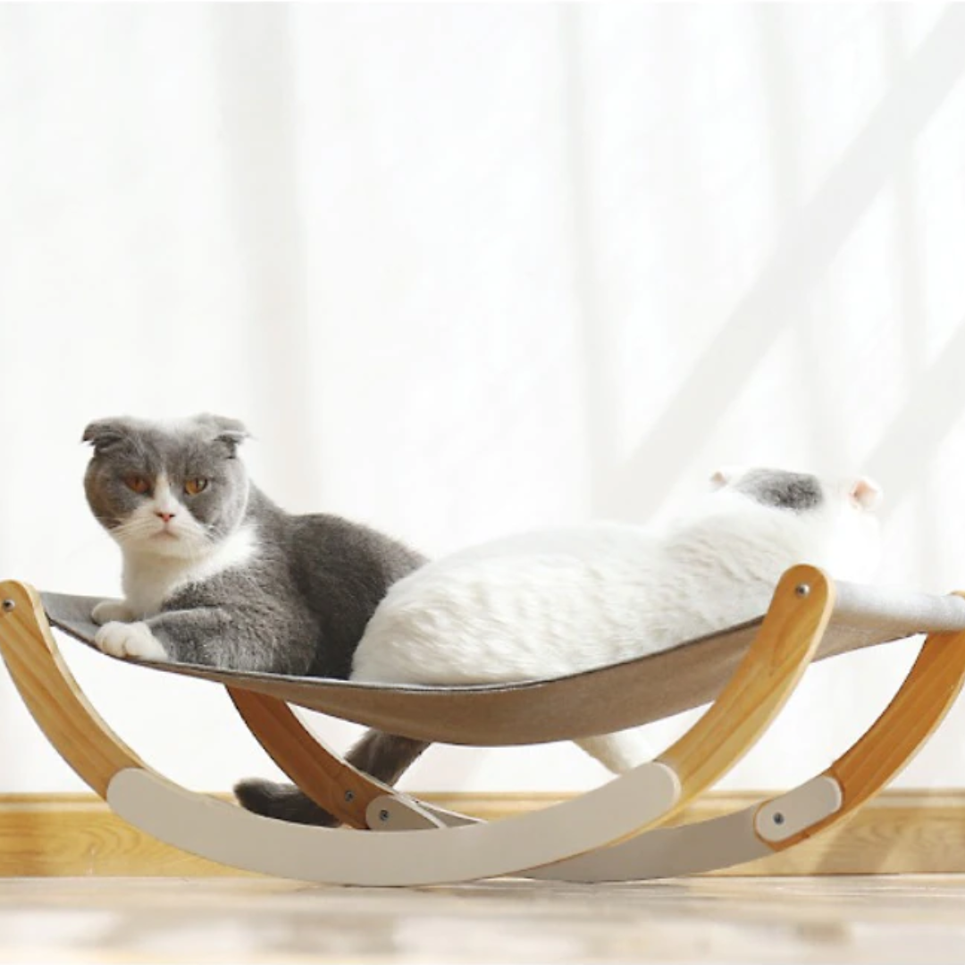 Portable Wood Frame Pet Hammock Bed with Stable Base – Baymo™