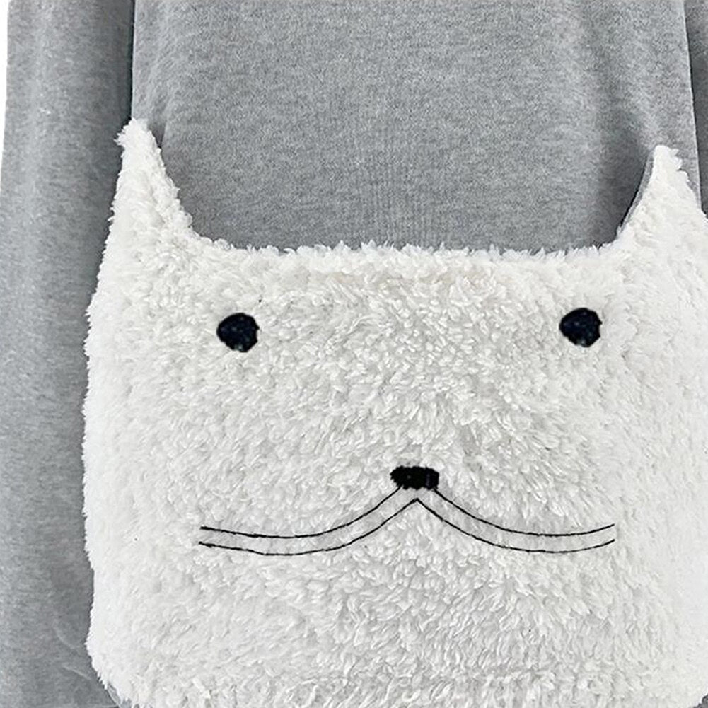 Kangaroo Pouch Pet Carrier Hoodie, Plush Hooded Sweatshirt – Tavo™