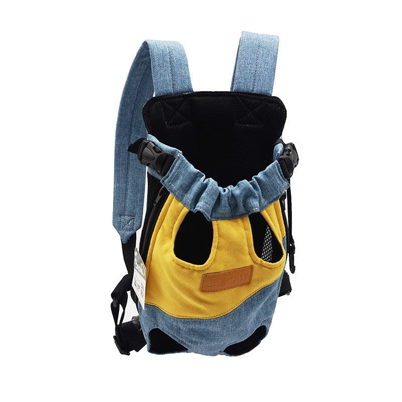 Canvas Kangaroo Front Pet Carrier Backpack with Zipper Closure – PouchRoo™