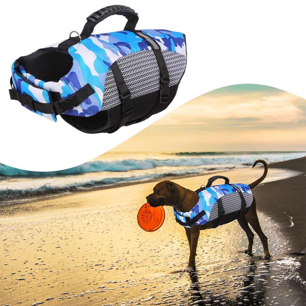 Neon Camo Pet Life Jacket with Reflective Strip – Vytide™