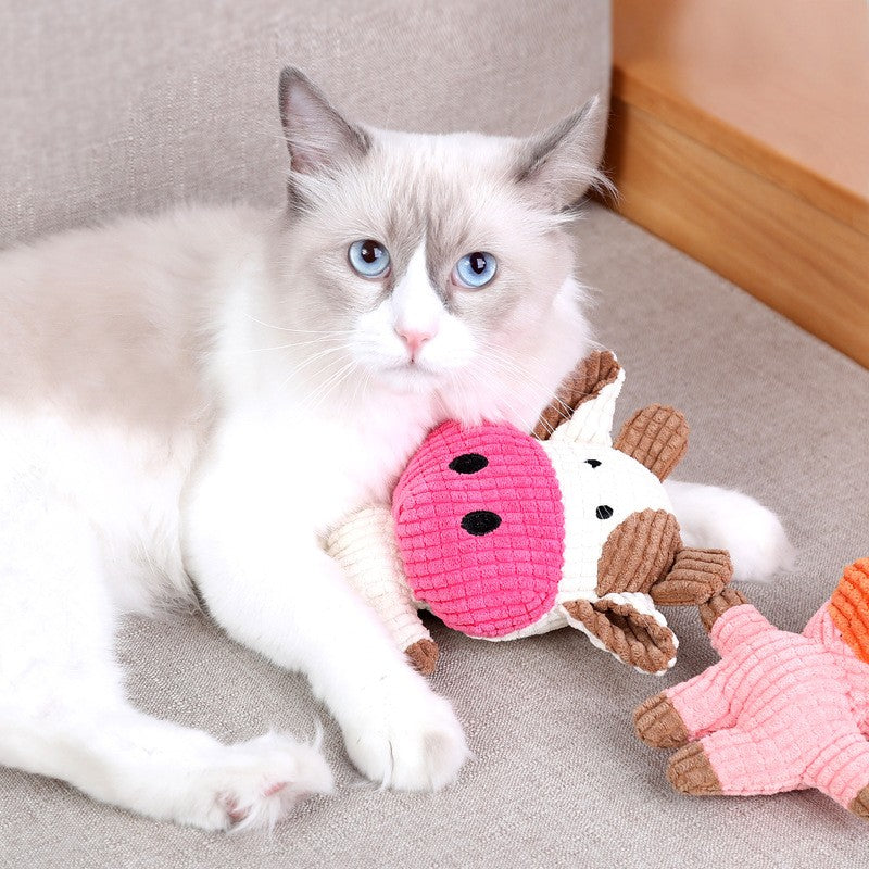 Cute Interactive Cotton Plush Animal Toy for Pets – Snugpaw™