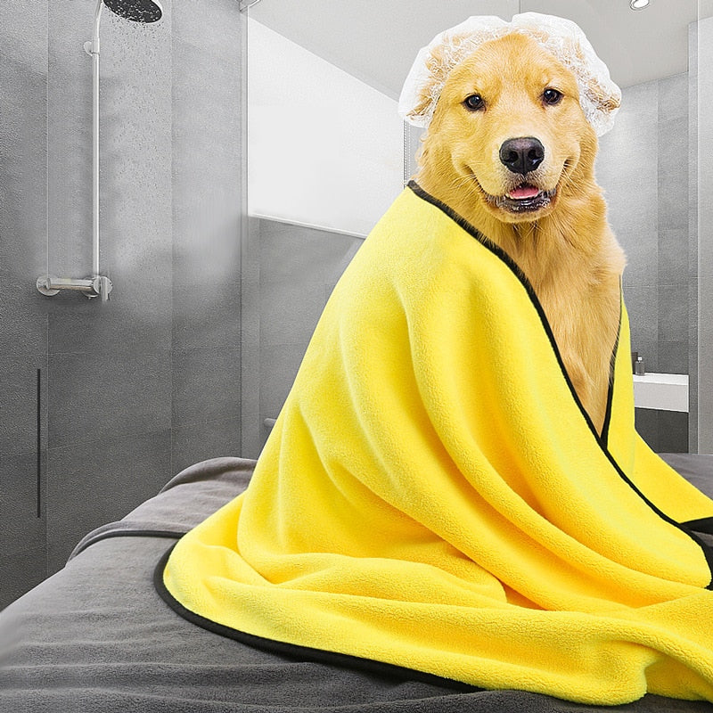 Soft Microfiber Pet Bath Towel for Grooming & Drying – Dryfen™