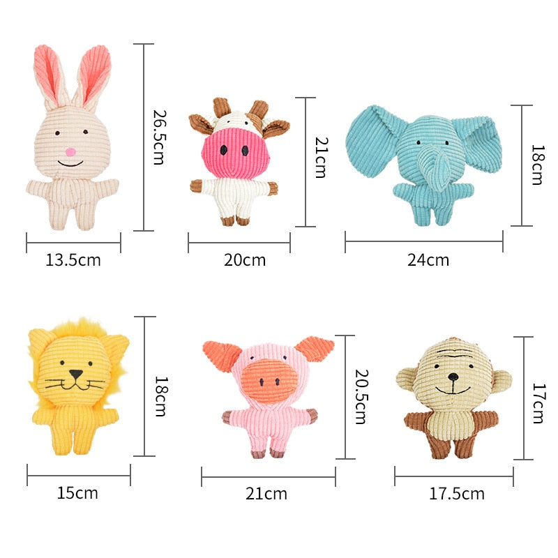 Cute Interactive Cotton Plush Animal Toy for Pets – Snugpaw™