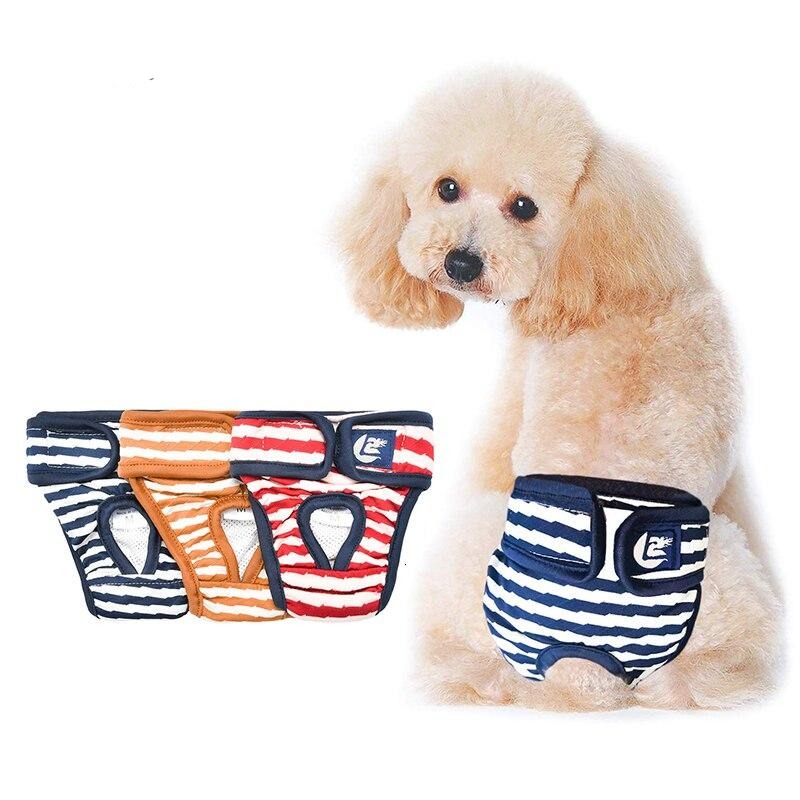 Striped Washable Dog Diaper for Urinary Incontinence – Quilby™