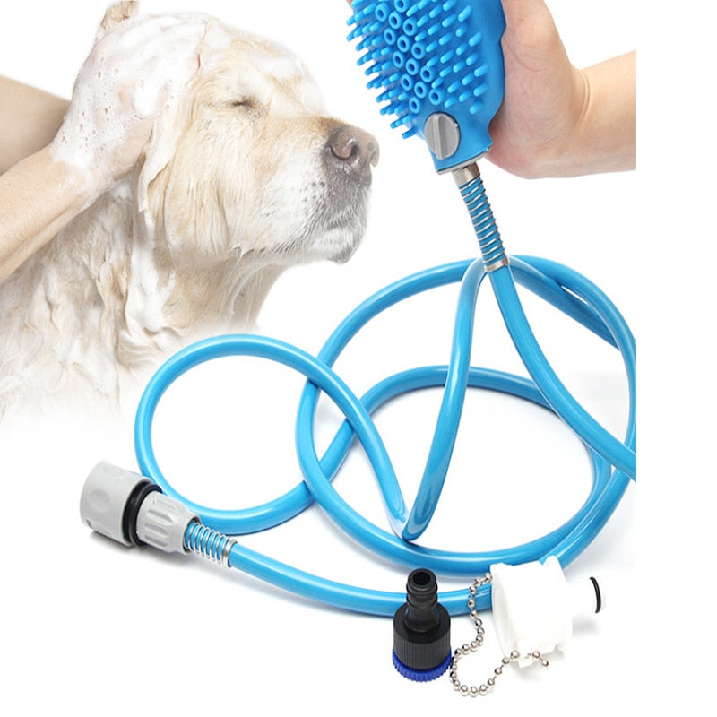 Pet Shower Bath Sprayer for Dogs with Massage Brush – Jetlo™