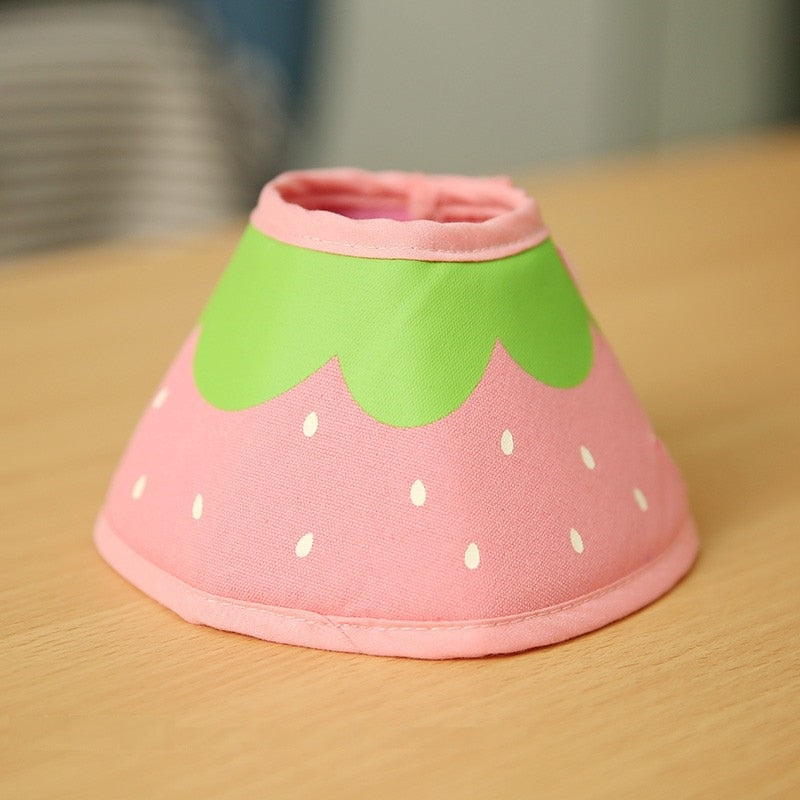 Post-Surgery Pet Recovery Collar with Fruit & Donut Prints – ComfyHalo™