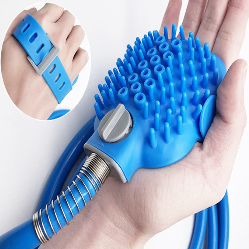 Pet Shower Bath Sprayer for Dogs with Massage Brush – Jetlo™