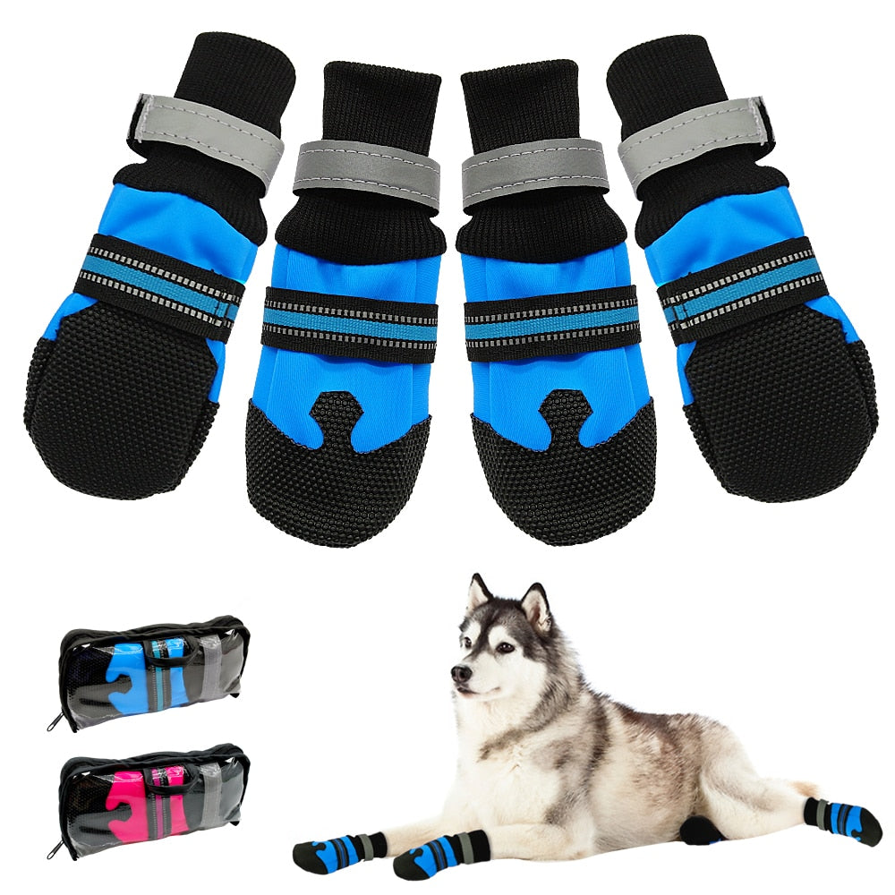 Anti-Slip Waterproof Dog Socks with Reflective Trim – Grippaw™