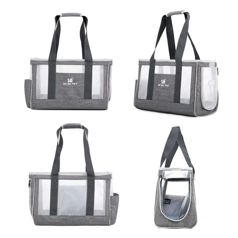 Pet Carrier Bag with Top & Side Zip Access and Safety Strap – Kajo™