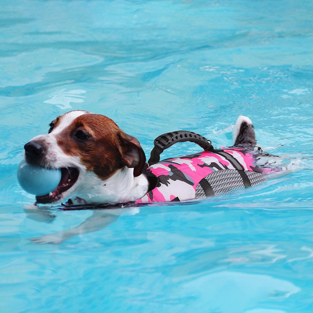 Neon Camo Pet Life Jacket with Reflective Strip – Vytide™