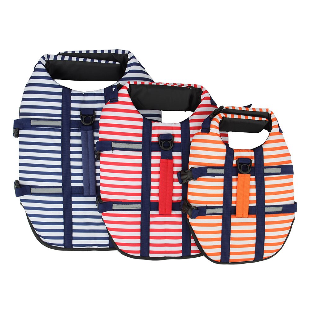 Striped Pet Life Jacket – Flotation Safety Vest – Vaylo™