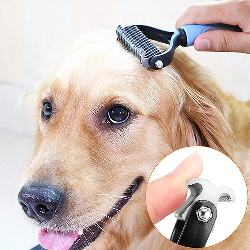 Stainless Steel Pet Deshedding Comb for Dogs & Cats – Detanglo™