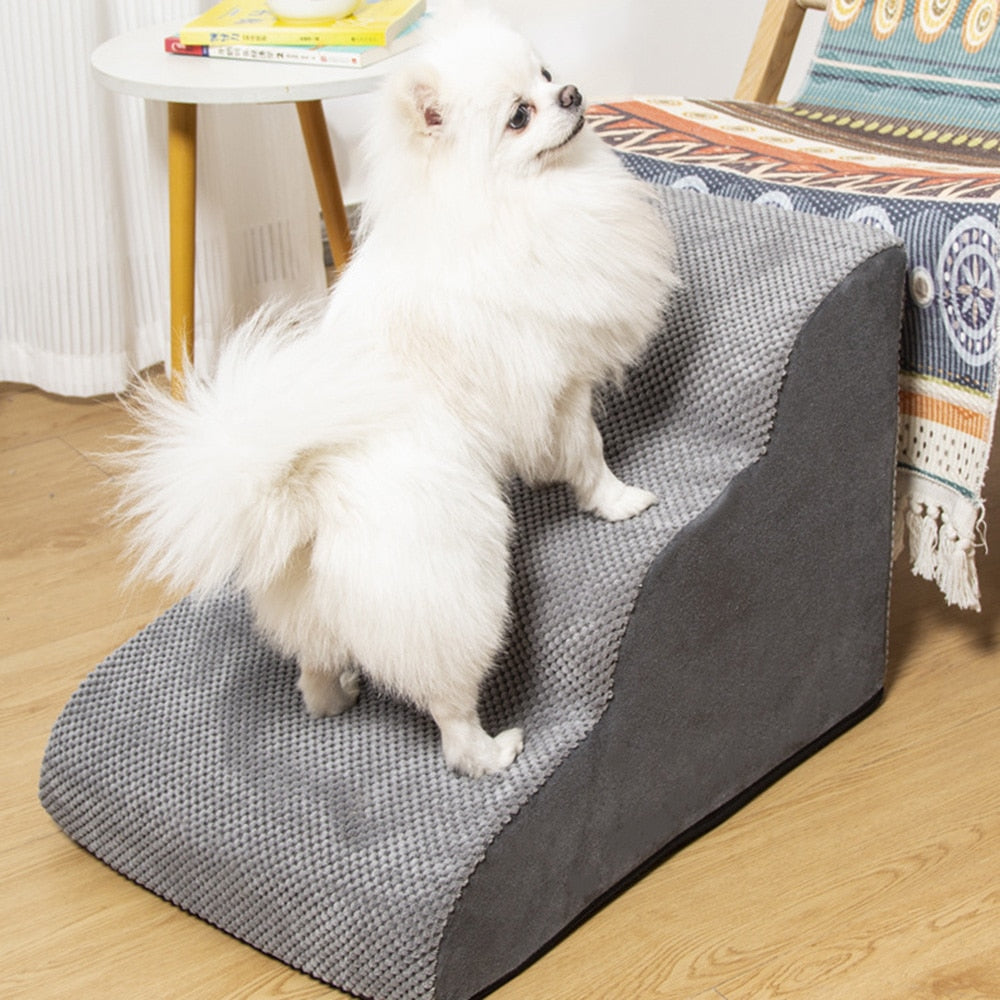 Non-Slip Memory Foam Pet Stairs for Dogs & Cats – Klimbo™