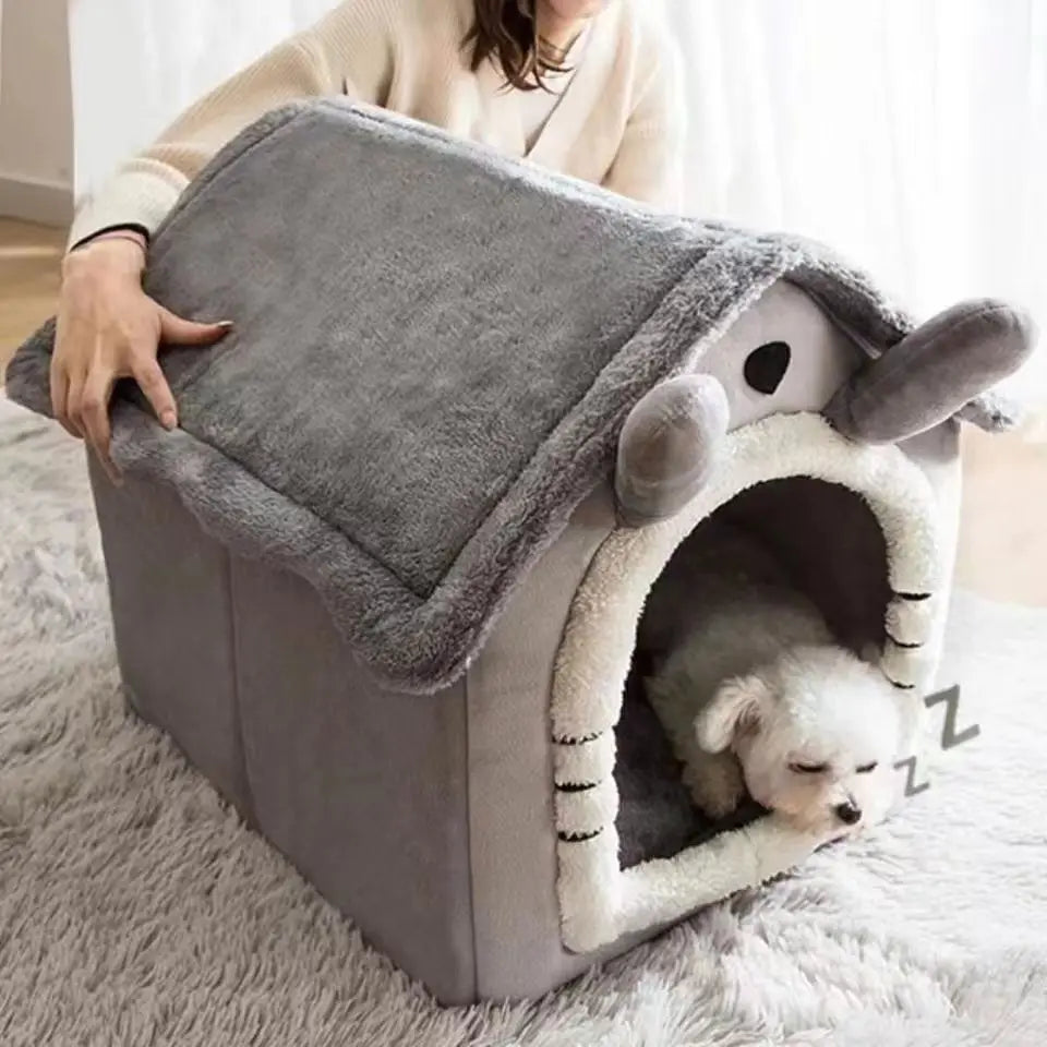 Cotton Pet House Bed in Bear-Inspired Style – CubHaven™