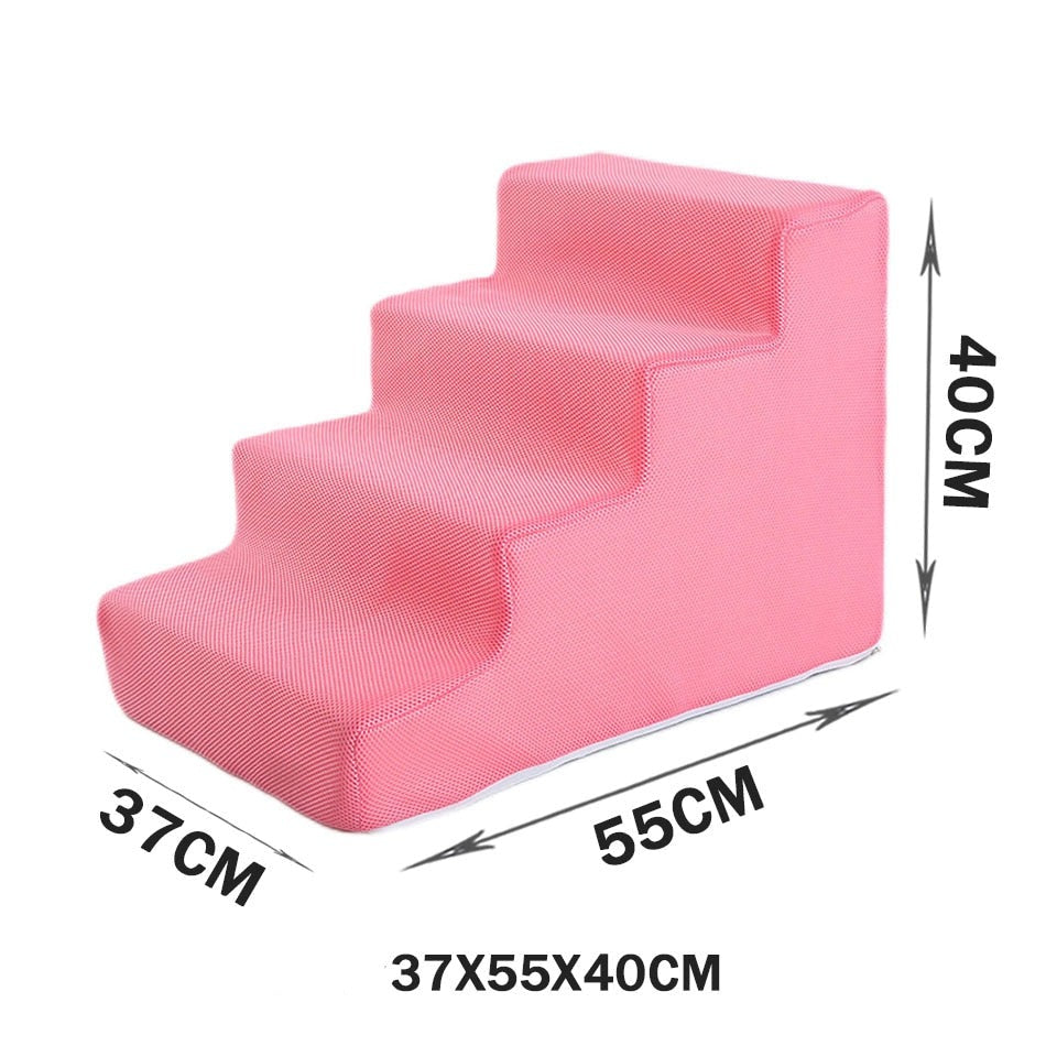 Pet Stairs for Dogs & Cats – Soft Foam Steps for Beds & Sofas – Pawrise™