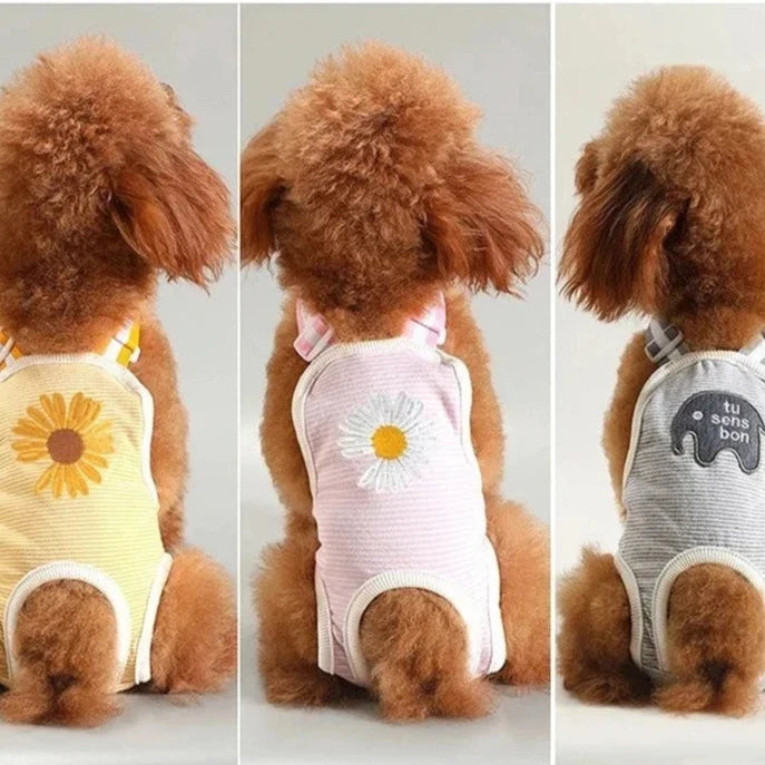 Cotton Diaper Onesie for Female Dogs with Urinary Incontinence – PawWrap™