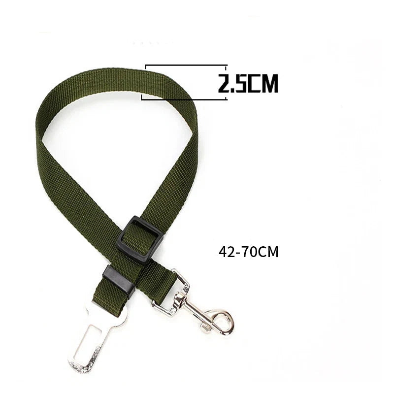 Adjustable Pet Car Seat Belt & Leash – Dual-Function Safety Strap – TetherPaw™