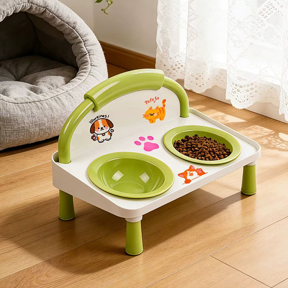 Elevated Tilted Pet Bowl with Non-Slip Base for Dogs & Cats – Comfeo™