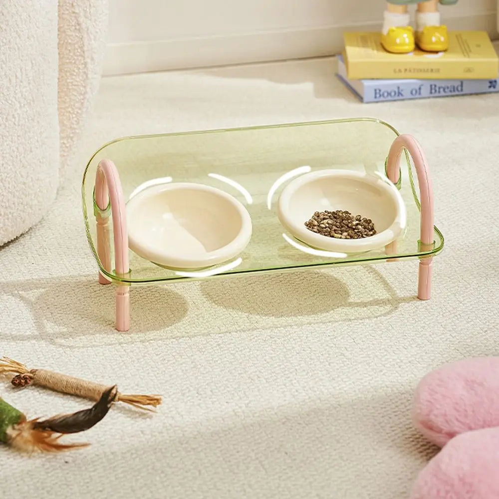 Double Plastic Pet Bowl Set, BPA-Free for Dogs & Cats – PurePlate™