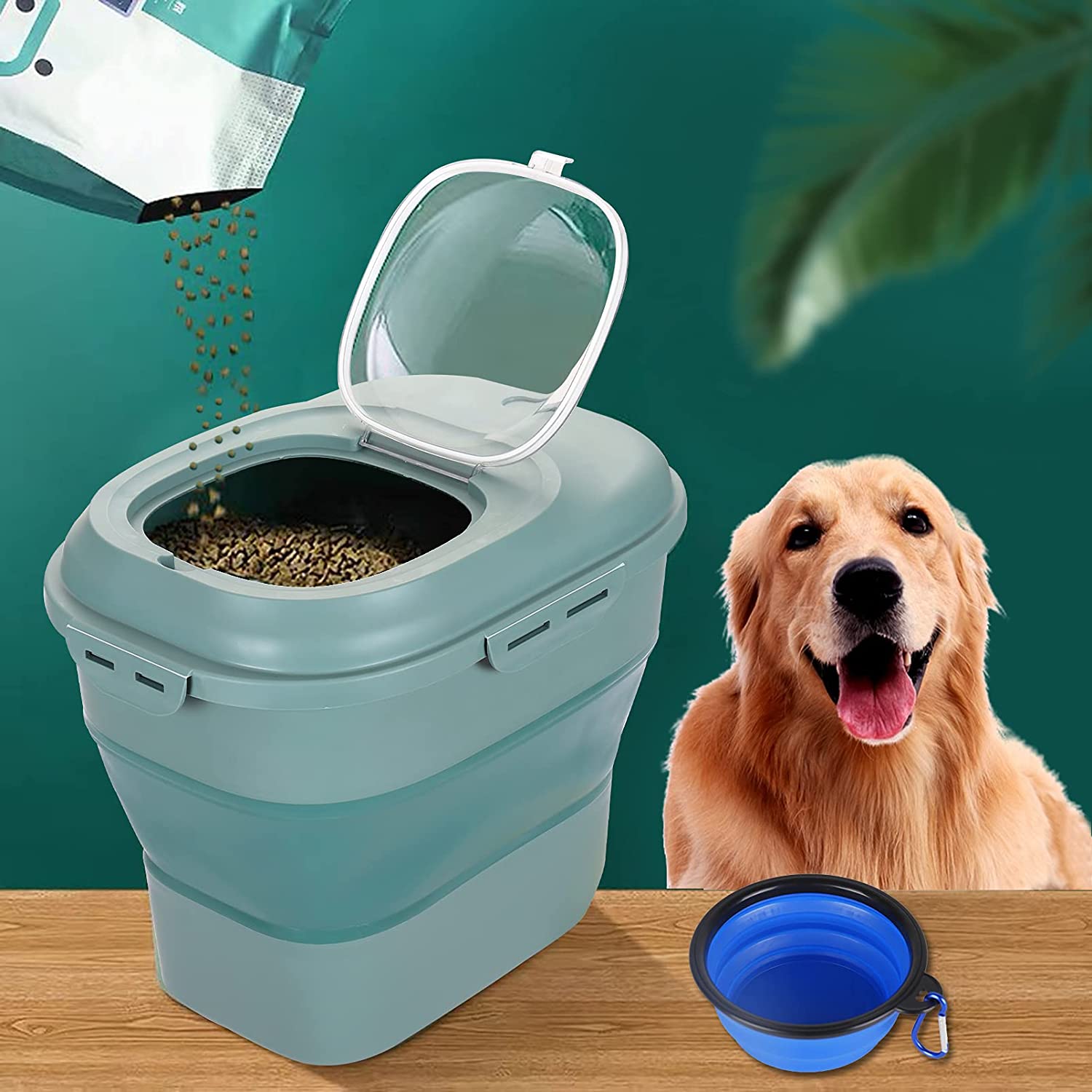 Foldable Airtight Pet Food Storage Container – Grainkeep™