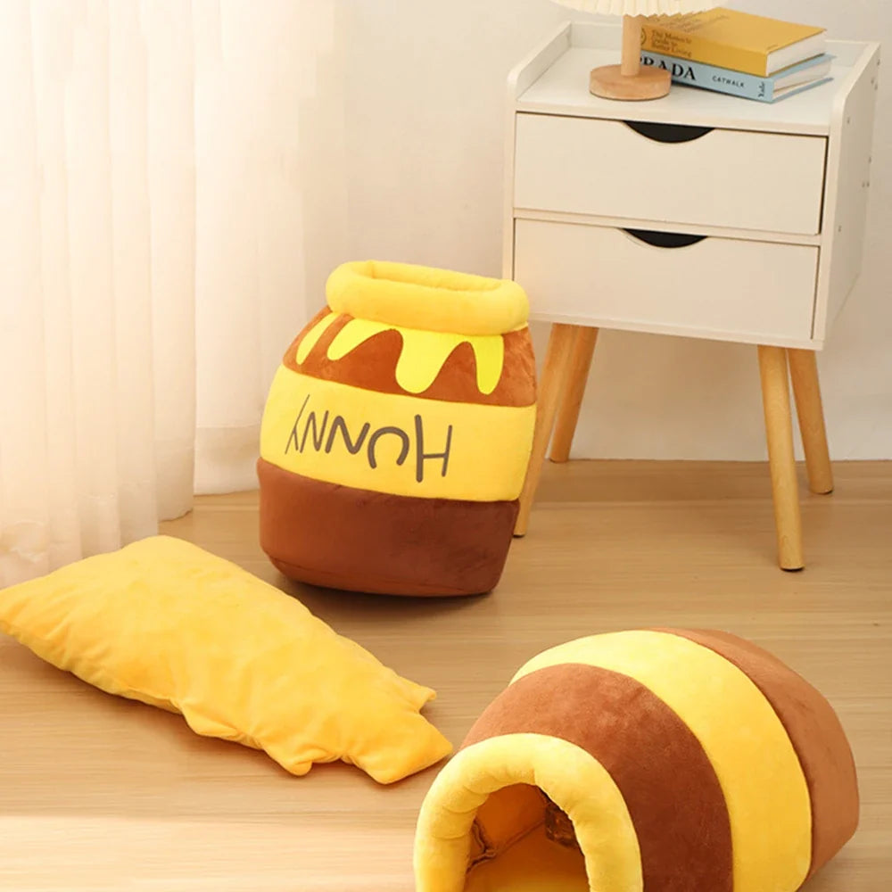 Honey Pot Cave Pet Bed in Yellow – HoneyNest™
