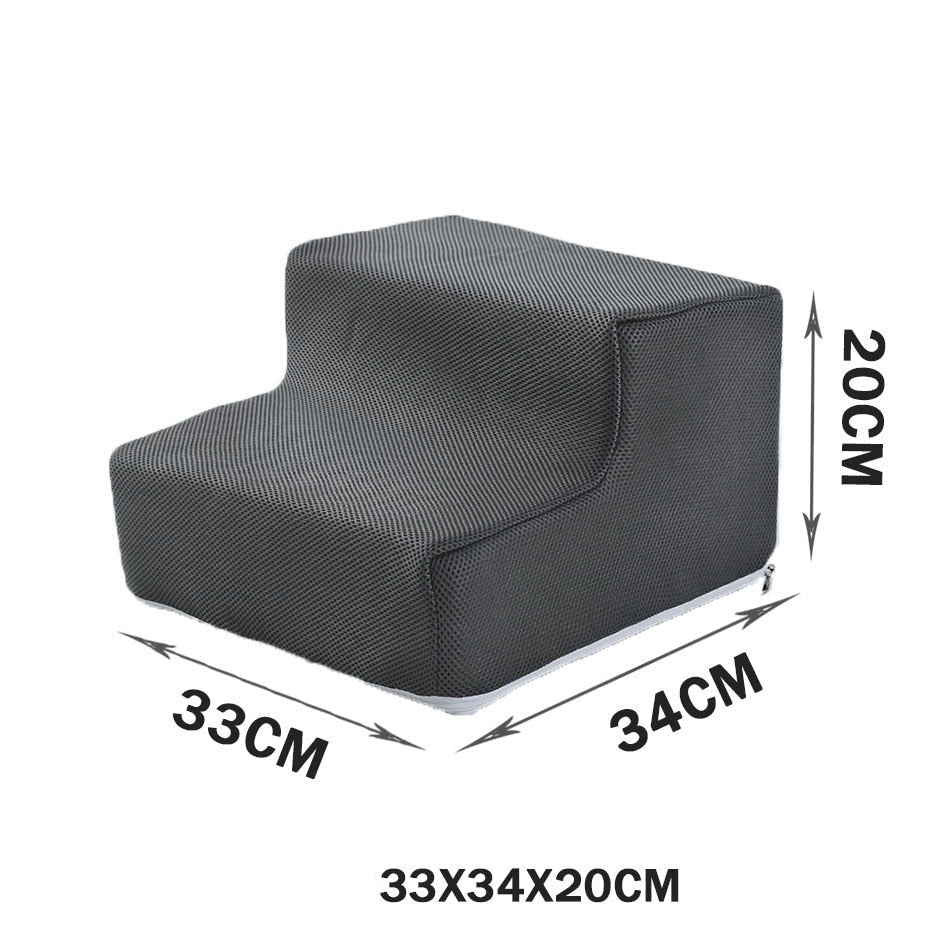 Pet Stairs for Dogs & Cats – Soft Foam Steps for Beds & Sofas – Pawrise™