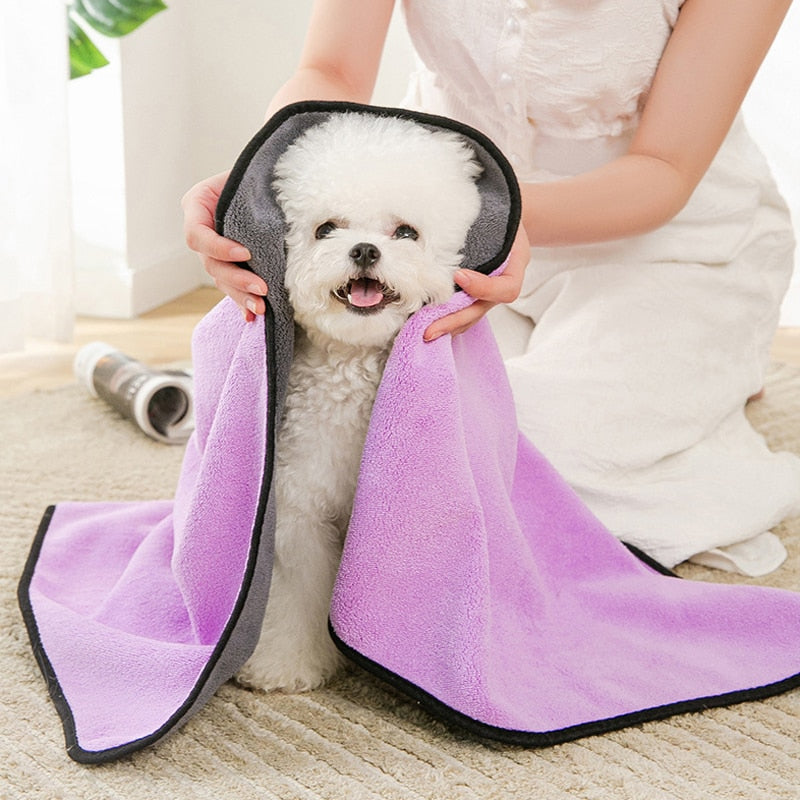 Soft Microfiber Pet Bath Towel for Grooming & Drying – Dryfen™