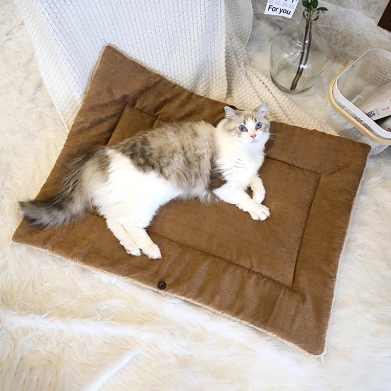 3-in-1 Plush Pet Bed with Convertible Basket Design – Nestiva™