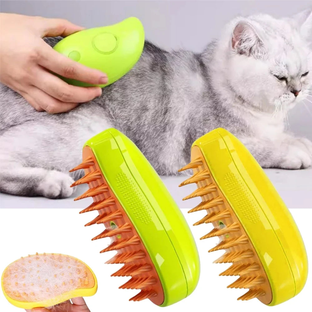 3-in-1 Steam Pet Grooming Brush for Dogs & Cats – Steamly™