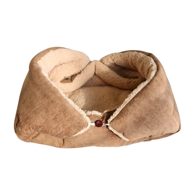 3-in-1 Plush Pet Bed with Convertible Basket Design – Nestiva™