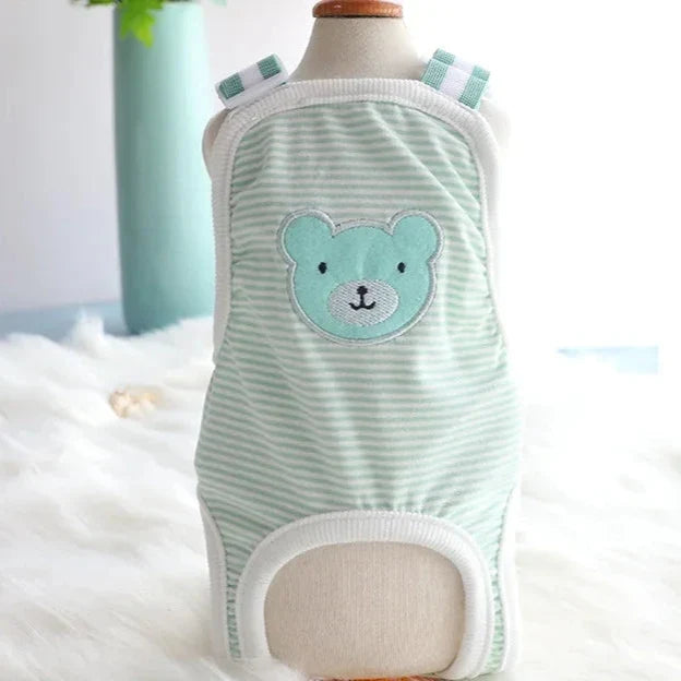 Cotton Diaper Onesie for Female Dogs with Urinary Incontinence – PawWrap™