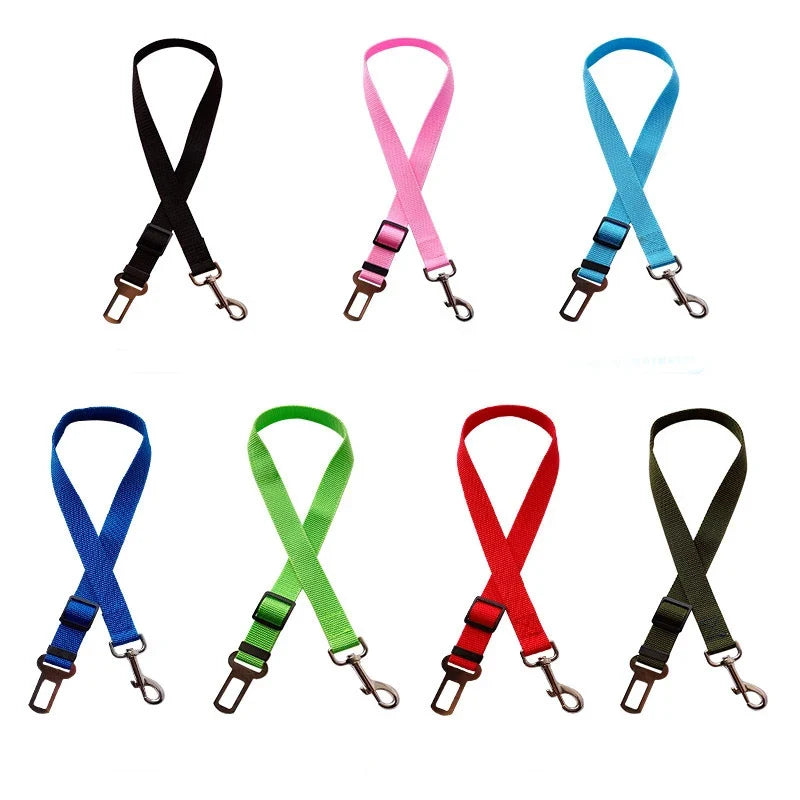 Adjustable Pet Car Seat Belt & Leash – Dual-Function Safety Strap – TetherPaw™