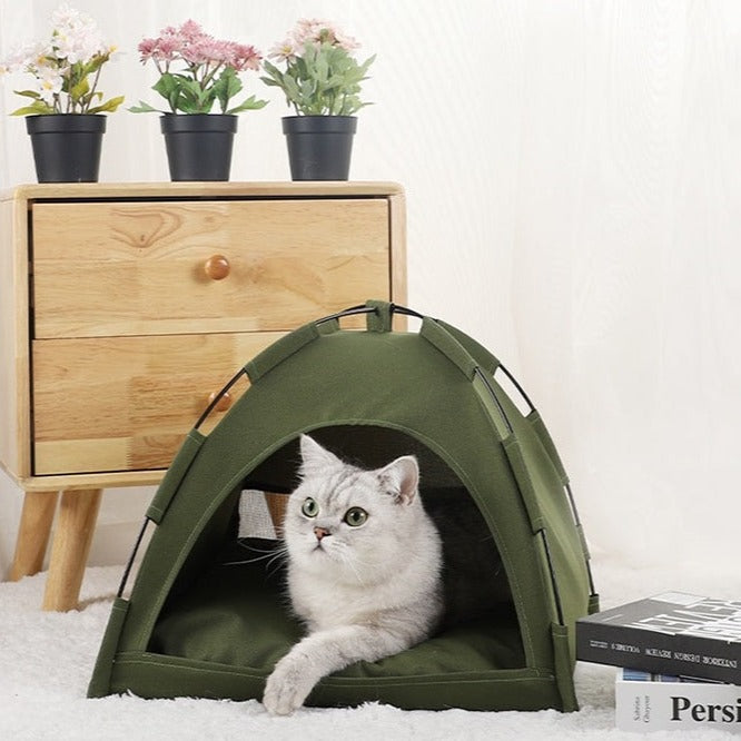 Breathable Pet Tent with Removable Cushion – CozyCamp™