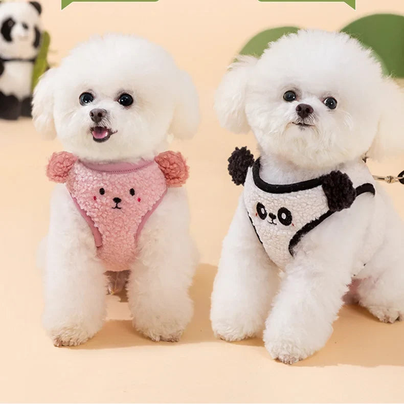 Bear & Panda Print Pet Collar & Leash Set – Pandly™
