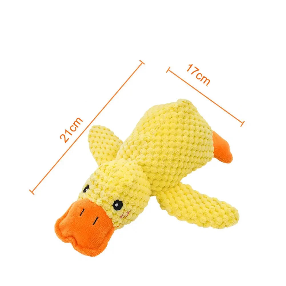 Plush Duck Pet Toy – Soft Wool Stuffed Chew Toy – Quacko™