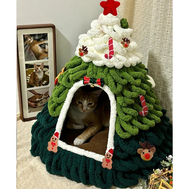 Christmas Tree Pet Cave Bed DIY Decorating Kit – MerryNook™