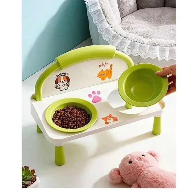 Elevated Tilted Pet Bowl with Non-Slip Base for Dogs & Cats – Comfeo™