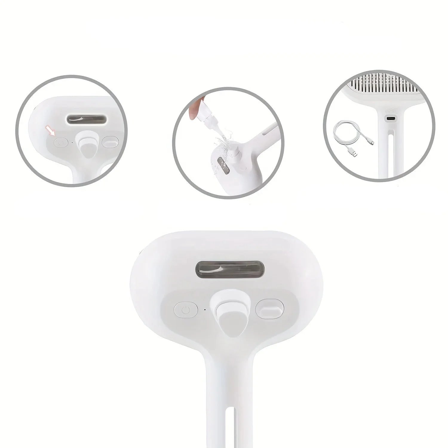 Self-Cleaning Steam Spray Pet Grooming Brush for Dogs & Cats – Furmist™
