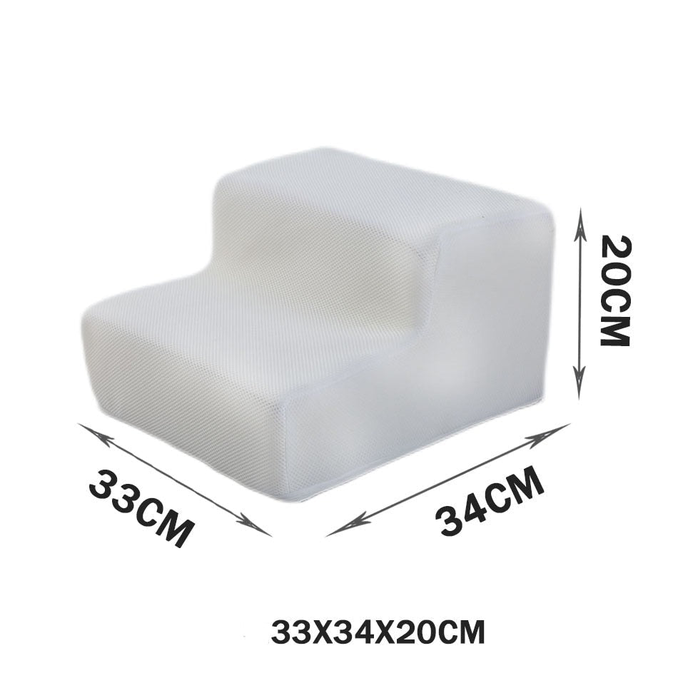 Pet Stairs for Dogs & Cats – Soft Foam Steps for Beds & Sofas – Pawrise™