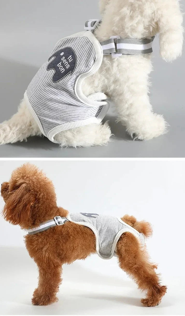 Cotton Diaper Onesie for Female Dogs with Urinary Incontinence – PawWrap™