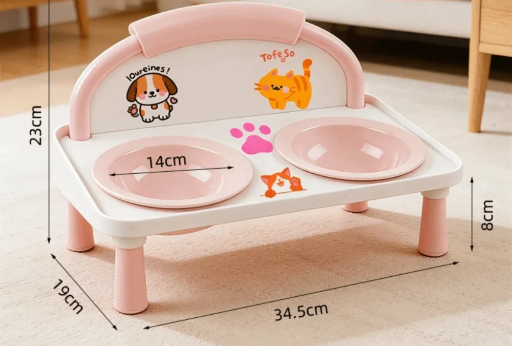 Elevated Tilted Pet Bowl with Non-Slip Base for Dogs & Cats – Comfeo™