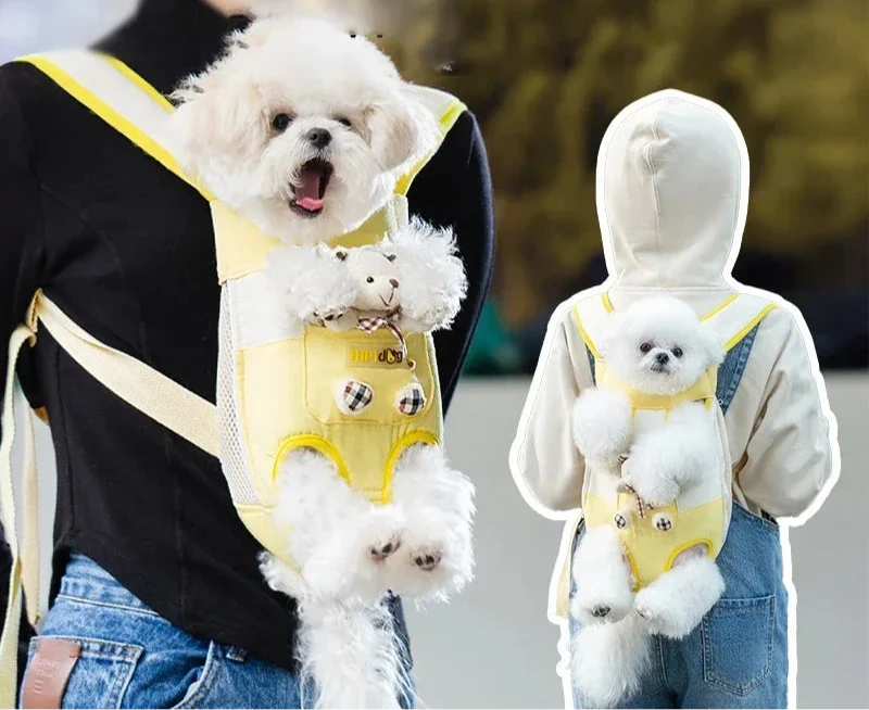 Kangaroo Pouch Pet Carrier Backpack, Teddy Bear Design – Novi™